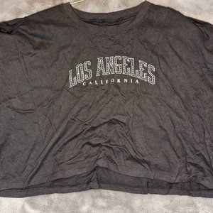 Black Hollister Los Angeles California Half Shirt Size XL